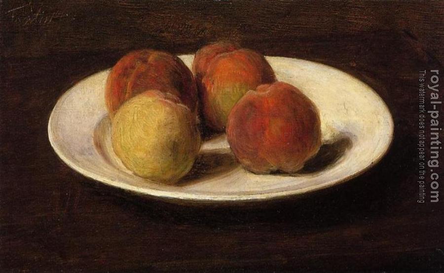 Henri Fantin-Latour : Still Life of Four Peaches II
